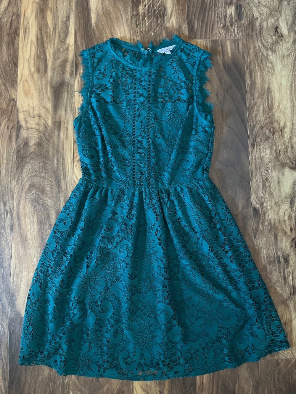 Like-New Speechless Teal Lace Fit and Flare Dress Size M